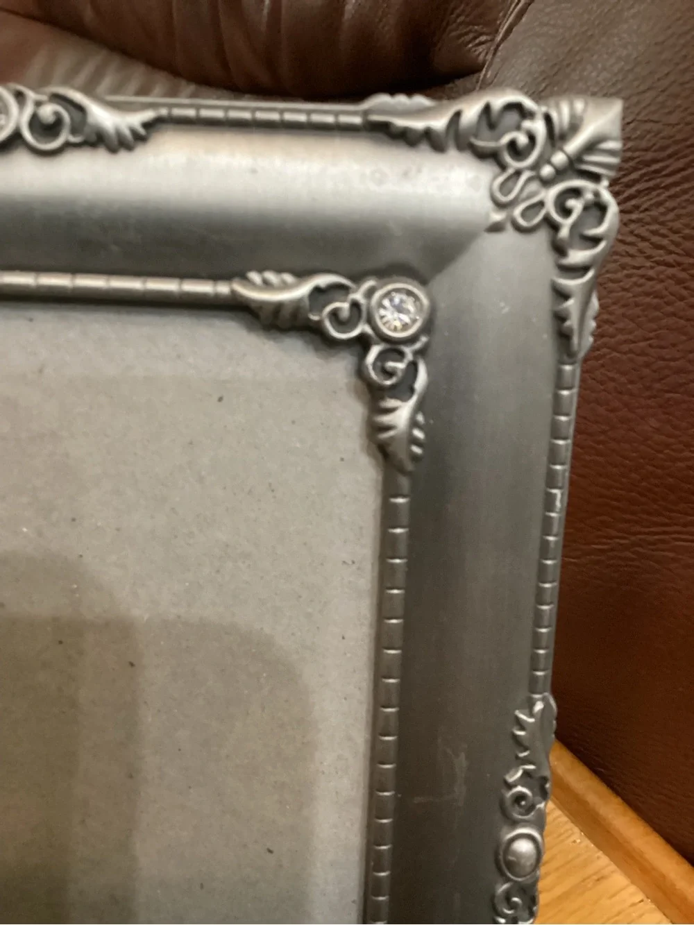 Ornate Silver Decorative Picture Frame - Elegant Home Accent holds a 4x6